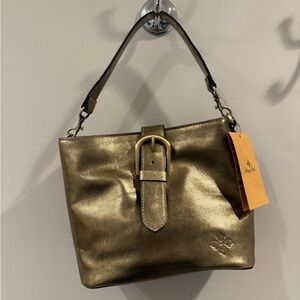 NWT Patricia Nash Metallic Gold Shoulder Bag